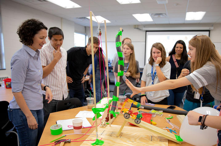 Photo of students at WiE Explore Camp