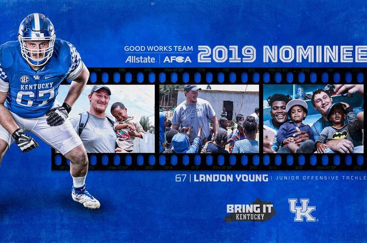 Landon Young has been nominated for 2019 AFCA award. Landon Young has been nominated for 2019 AFCA award.