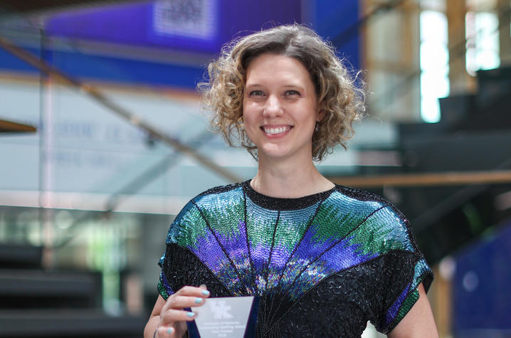 Zada Komara, Ph.D., is a Senior Lewis Lecturer in the Lewis Honors College. Carter Skaggs | UK Photo Zada Komara, 2025 Outstanding Teacher