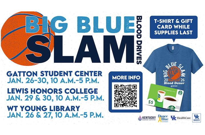 graphic of Big Blue Slam with locations, dates, times and prize information