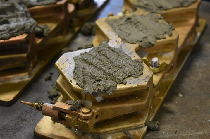 CAER's Cementitious Materials Group develops and tests cements and concretes, seeking more environmentally friendly solutions for the future. Photo provided by UK CAER.