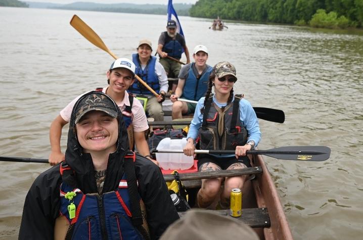 Students on the Ohio River