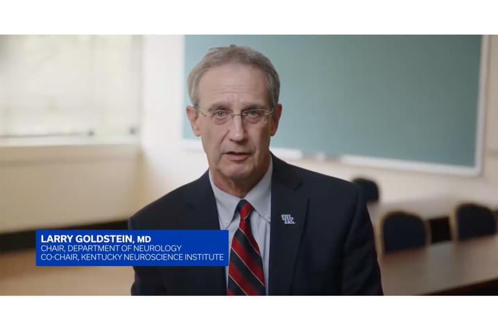 Larry Goldstein, M.D., chair of the University of Kentucky Department of Neurology, is one of the many UK HealthCare providers who helped provide key medical context to the videos.