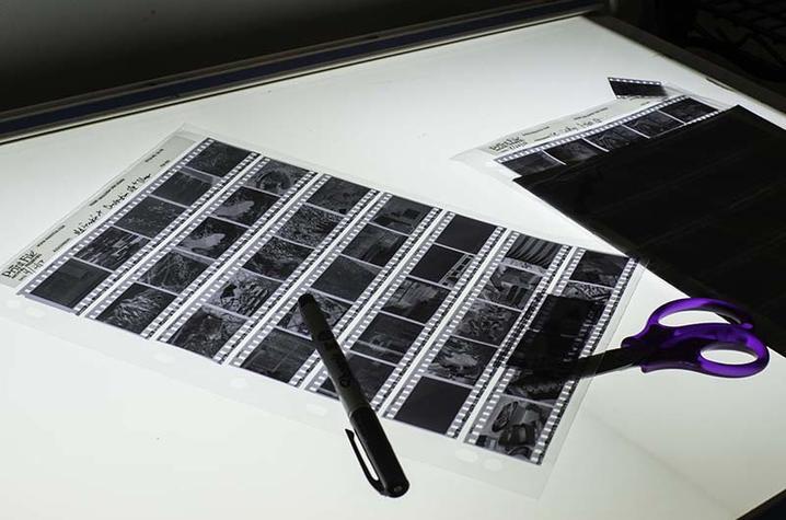 photo of black and white film strips - Fine Arts Institute