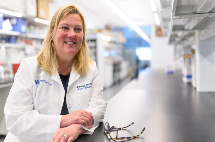 Jill Kolesar, Pharm.D., is a University Research Professor of Pharmacy in the UK College of Pharmacy and director of the Markey Cancer Center Precision Medicine Clinic among other appointments. Photo by Shaun Ring.