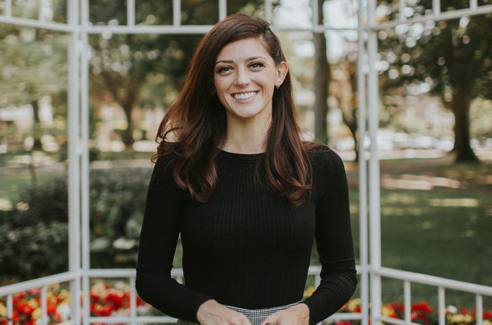 photo of Kaitlin Bove standing in gazebo