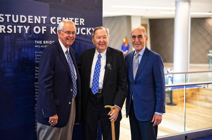 Photo of Mike Richey, Bill Gatton and Eli Capilouto