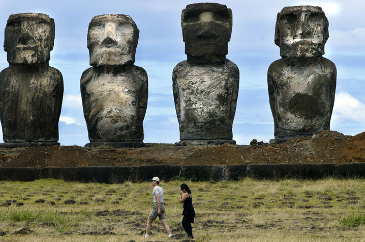 Easter Island's huge prehistoric statues