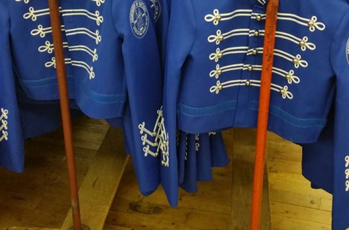 blue marching band jacket