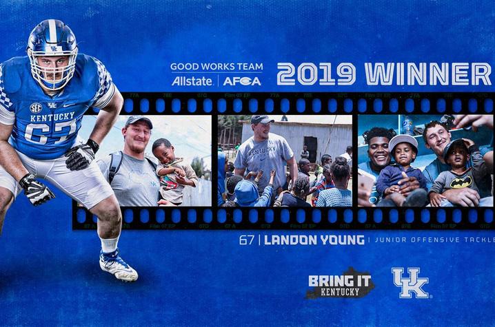 Landon Young has been named to the  2019 AFCA award. 