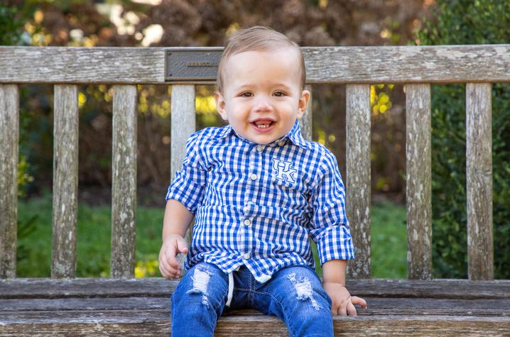 image of Cameron Fugate sitting on a bench