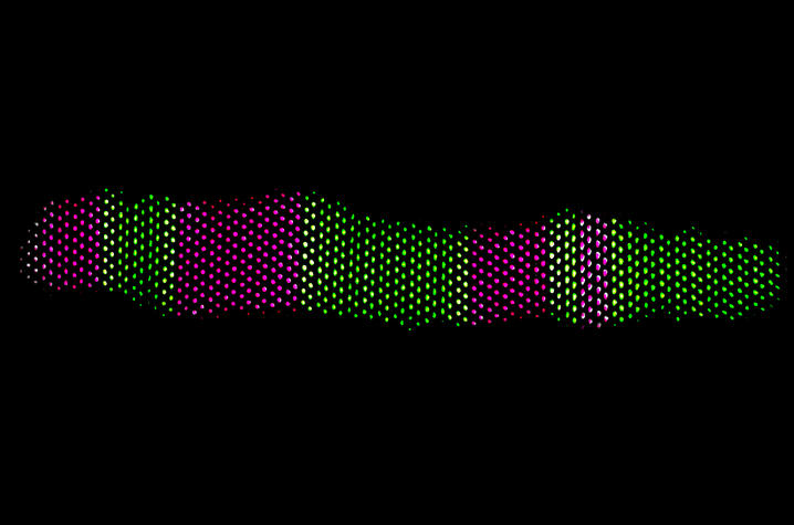 The authors observed in real-time the transformation of a HfO2 nanorod from its room temperature to tetragonal phase, at 1000° less than its bulk temperature. Nanorod surfaces and twin boundary defects (pictured here) serve to kinetically trap this phase.