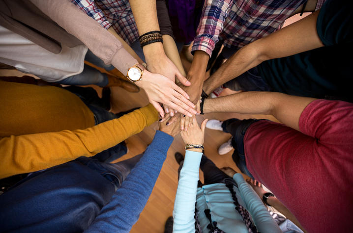 photo of hands brought together