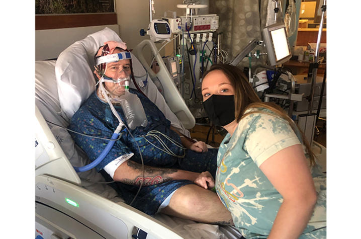 image of Dave and Emily in hospital room