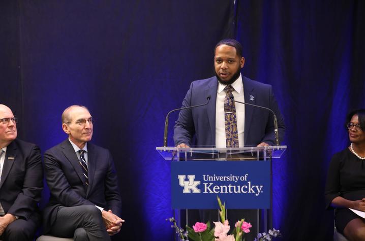 Photo of Jason Brooks at MLK Center dedication 