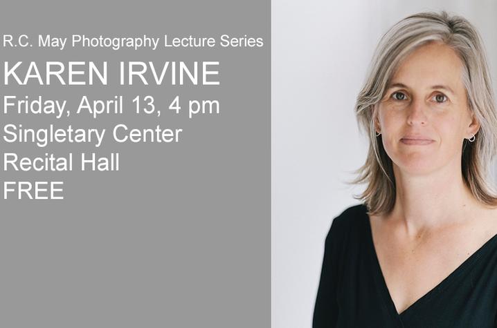 photo of web slider for Karen Irvine lecture with headshot on lecture details