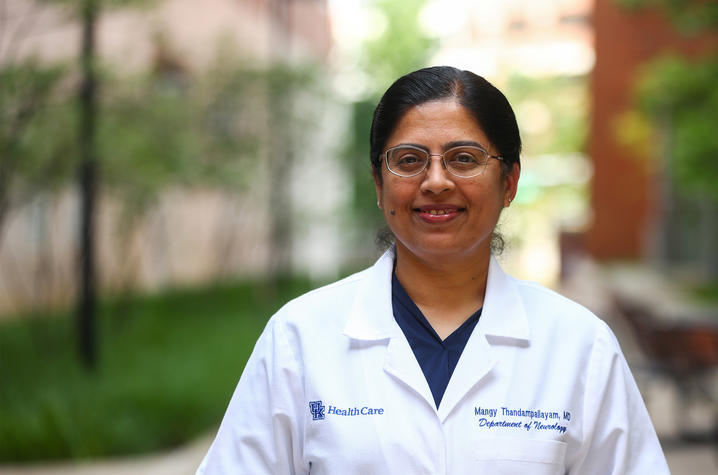 “We are so fortunate to have everyone here in one place. This was the epitome of a team effort,” Mangayarkarasi Thandampallayam, M.D., a neuro-ophthalmologist with UK HealthCare’s Kentucky Neuroscience Institute. Carter Skaggs | UK Photo