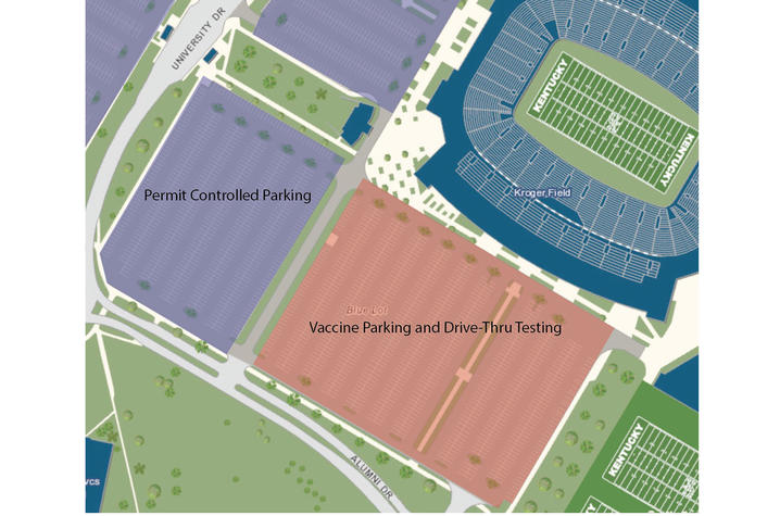 Map of parking & transit update.