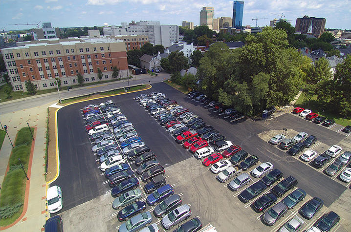 photo of parking behind Joe Craft Center