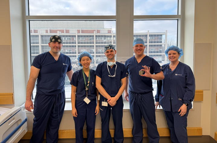 Some members of the UK HealthCare team who became the first in Kentucky to implant this device. Photo provided.