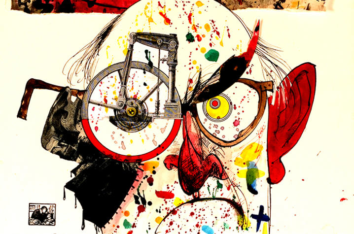 photo of illustration "Don’t draw, Ralph! It’s a filthy habit…" by Ralph Steadman