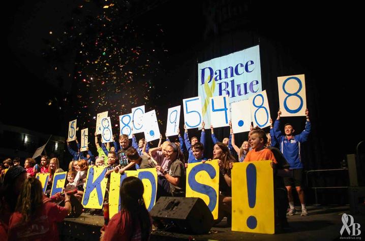DanceBlue dancers and patients on stage