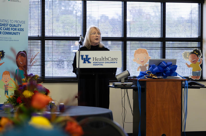 Image of Dr. Saylor giving remarks