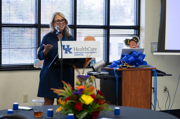 Image of Callie Shaffer giving remarks