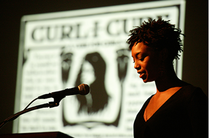 photo of Shayla Lawson delivering her Breathitt Lecture