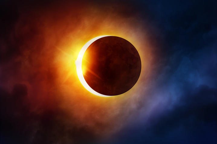 photo of solar eclipse