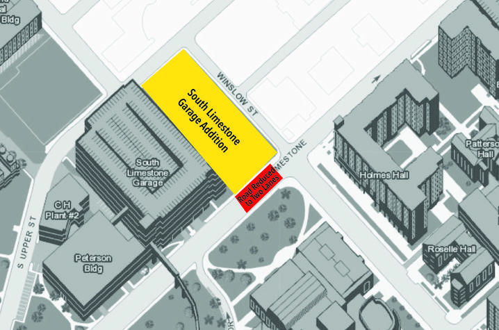 South Limestone lane closure map