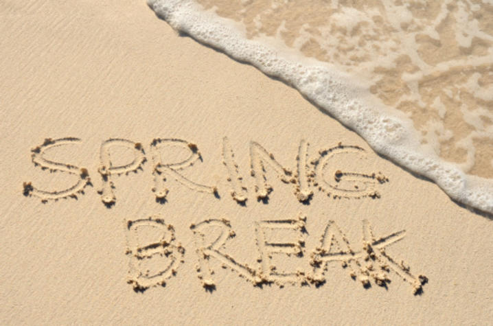 photo of spring break in the sand