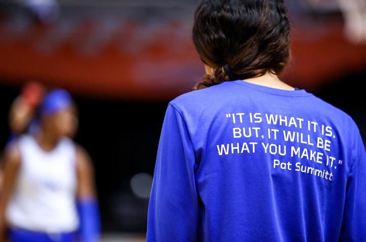 Coach Kyra Elzy's grandmother and former coach ignited her passion for Alzheimer's research. Photo by | UK Athletics