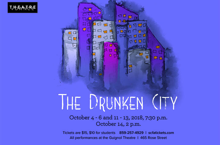 photo of web banner for "The Drunken City"