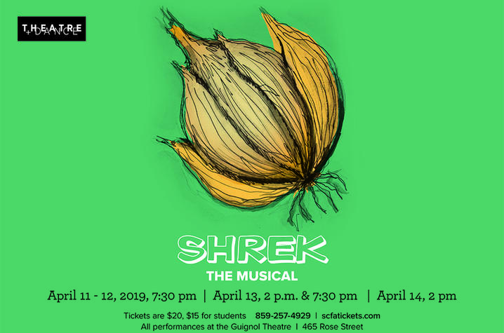 photo of web banner for "Shrek: The Musical"