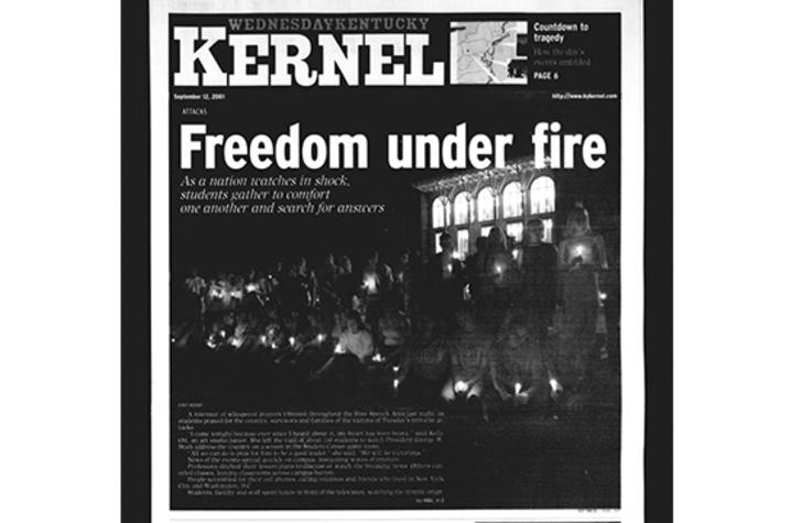 photo of Sept. 12, 2001 Kentucky Kernel cover
