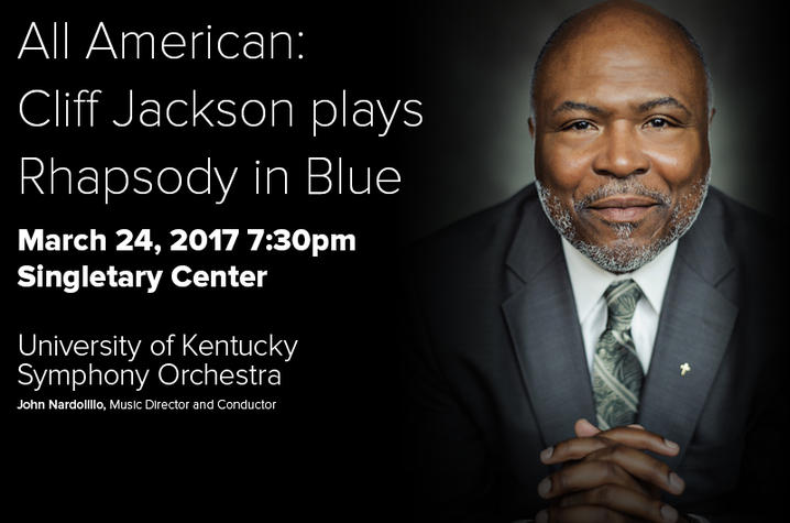 photo of concert webpage for Cliff Jackson with UK Symphony Orchestra
