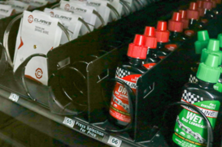 Bike parts vending machine.