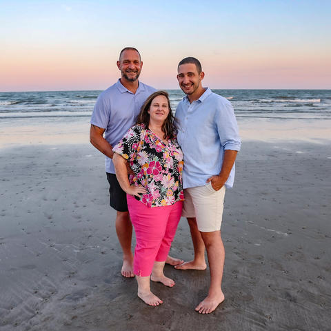 Schmidt says he wouldn't have made it to the World Championship without his family's support. L-R: Chris Schmidt, Rebecca Schmidt, Cole Schmidt. Photo provided by Chris Schmidt.