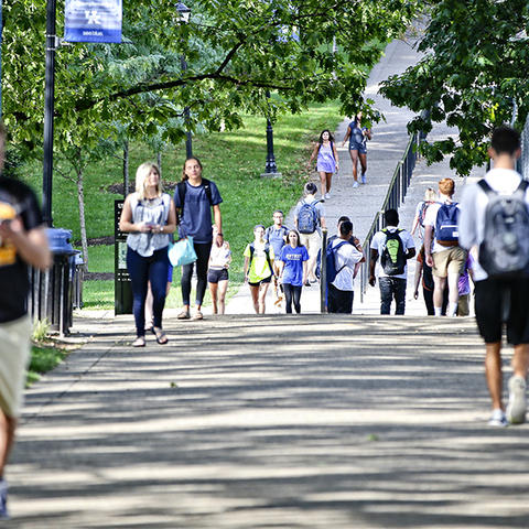 photo of UK students walking