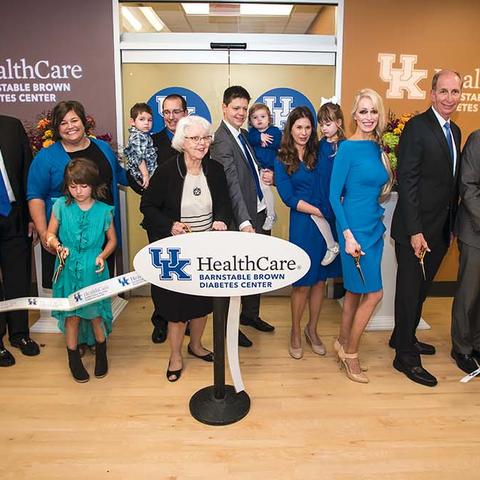 Photo of ribbon cutting for Barnstable Brown Diabetes Center