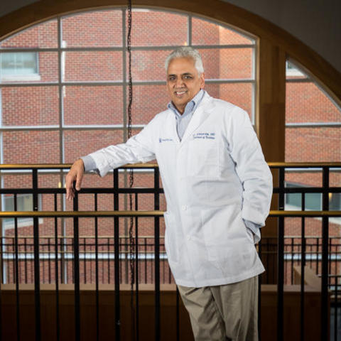 Jay Avasarala, M.D., Ph.D., professor of neurology and Director of the Comprehensive Care Center for MS and Neuroimmunology at the Kentucky Neuroscience Institute. Photo by UK HealthCare Brand Strategy.
