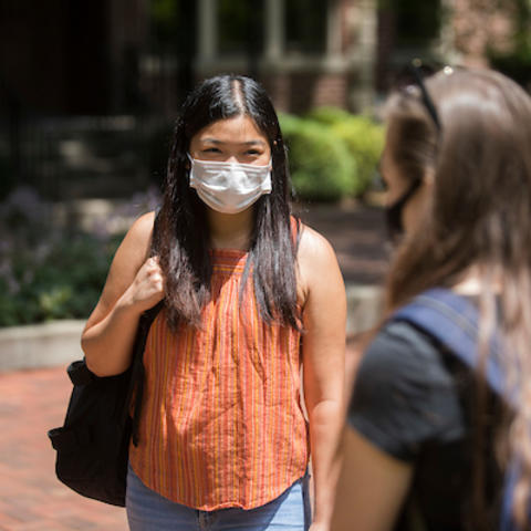 Photo of students wearing masks