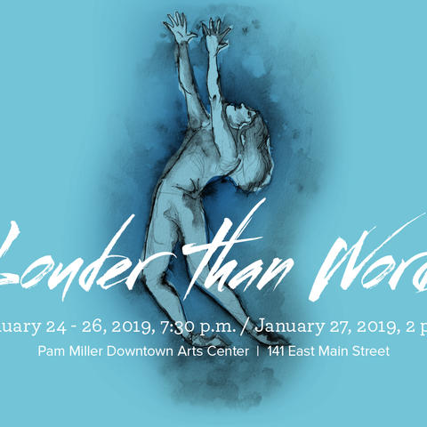photo of web banner for "Louder than Words"