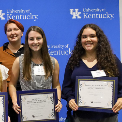 Six students, both undergraduate and graduate, were named winners of the third annual sustainability research poster competition. Photo provided.