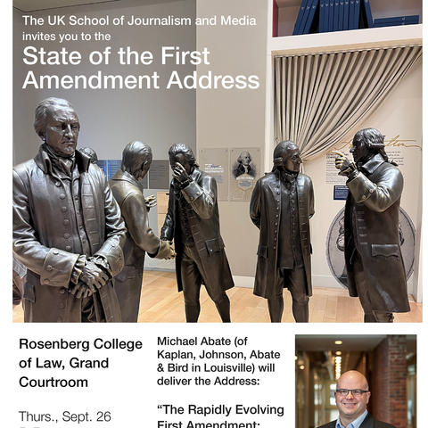 The event is free to the public and the University of Kentucky community at the Rosenberg College of Law’s Grand Courtroom from 5-7 p.m. on Thursday, Sept. 26.