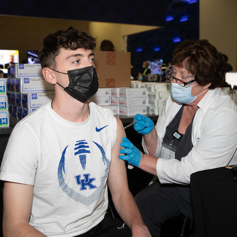 UK Students are getting vaccinated against COVID-19.