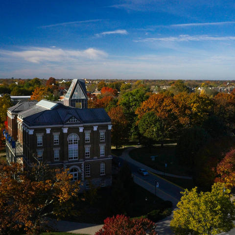 photo of campus in the fall 