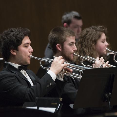 photo of 4 trumpet students