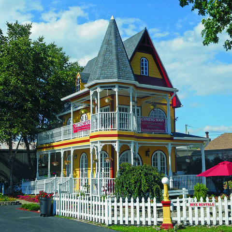 photo of primarily yellow house in New Albany, Indiana, from "Chromatic Homes"